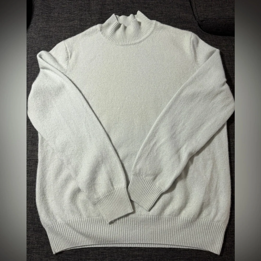 Norm Thompson 100% Cashmere Long Sleeve Mock Neck Sweater Women's Size XL
